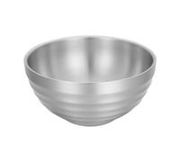 DUMRALBQE Tazón de Acero Inoxidable Tazón de acero inoxidable arroz creativo for el hogar para Uso Diario(Silver,14cm)