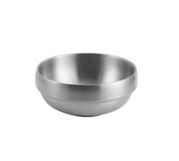 DUMRALBQE Tazón de Acero Inoxidable Tazón de arroz Cocina comercial sopa kimchi para Uso Diario(Silver,14cm)