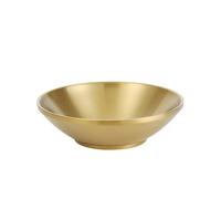 DUMRALBQE Tazón de Acero Inoxidable Tazón de fideos Bibimbap sopa Ensaladera para Uso Diario(Gold,14cm)