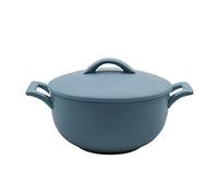 DUMRALBQE Tazones de Fideos Ensaladera de cerámica con tapa for fideos instantáneos para Uso Diario(Azul)