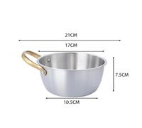 DUMRALBQE Tazones para Mezclar Cuenco for pasta de acero inoxidable con asa y ensaladera para Uso en la Cocina(Style 3)