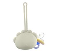 Duмmy Case - Soporte de silicona para chupete, estuche portátil para almacenamiento de pezones, soporte para chupete con forma de animal con cordón para salidas diarias, viajes largos, caminatas