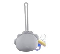 Duмmy Case - Soporte de silicona para chupete, estuche portátil para almacenamiento de pezones, soporte para chupete con forma de animal con cordón para salidas diarias, viajes largos, caminatas