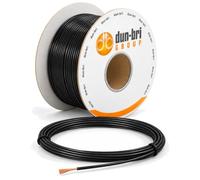 Dun-Bri Cable automotriz de pared delgada de un solo núcleo de 0,75 mm², negro, 10 m, alambre de PVC de cobre trenzado para cableado de vehículos de 12 V/24 V