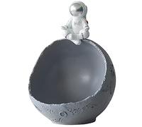 DUNAKE Cuenco de Almacenamiento de Llaves,Astronaut Bandeja vaciabolsillos,Bandeja para Dejar Llaves Escultura Decorativa,Caja De Almacenamiento Creativa,stronaut Decoration Innovative Nordic Desktop