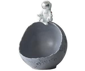 DUNAKE Cuenco de Almacenamiento de Llaves,Astronaut Bandeja vaciabolsillos,Bandeja para Dejar Llaves Escultura Decorativa,Caja De Almacenamiento Creativa,stronaut Decoration Innovative Nordic Desktop