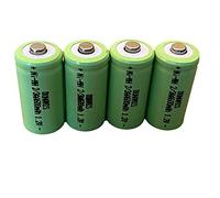 Dunamis 4 pilas recargables de 1,2 V NiMH 2/3 AA 600 mAh - ** Tamaño 2/3 AA ** Adecuado para luces solares de jardín al aire libre - *Estas no son tamaño AA sino dos tercios AA o 2/3 AA tamaño
