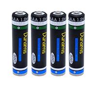 Dunamis - Lote de 4 pilas recargables AAA de 550 mAh (Ni-MH), compatibles con teléfonos inalámbricos, Panasonic, Philips, Siemens, Binatone, etc