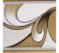Dundee Deco BD3221 - Rollo de papel tapiz con diseño retro abstracto de rollos marrones, rollo de 33 pies x 4 pulgadas (10 m x 10 cm), autoadhesivo