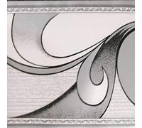Dundee Deco BD3222 - Papel pintado con diseño abstracto de pergaminos grises, rollo de 33 pies x 4 pulgadas (10 m x 10 cm), autoadhesivo