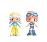 DUNDUN Fashion Dolls | 2 muñecas Estilo Kawaii | con Piezas Intercambiables para Combinar con Otras muñecas de la colección y Crear Conjuntos de Moda my Cool | Muy fácil y Divertido