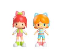 DUNDUN Fashion Dolls | 2 muñecas Estilo Kawaii | con Piezas Intercambiables para Combinar con Otras muñecas de la colección y Crear Conjuntos de Moda my Cool | Muy fácil y Divertido