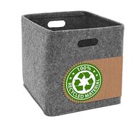 DuneDesign 100% Fieltro Reciclado: Cubo Almacenaje 33x33x33 - Organizer Box Compatible con Ikea Kallax - Storage Box Cajas Estanteria Cesta Tela Almacenaje Cajas Almacenamiento Grande Cajones Tela
