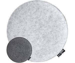 DuneDesign 30 mm Cojín de Fieltro para Sillas Redondo Ø 35cm 2-Colores Gris