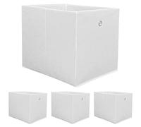 DuneDesign 4 Cajas de Almacenamiento para Kallax - 33x38x33 Cestas de Tela con Asa - Cubo Plegable