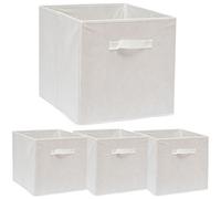 DuneDesign 4 Cajas de Almacenamiento para Kallax - 33x38x33 Cestas de Tela con Asa - Cubo Plegable