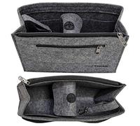 DuneDesign Bolso Organizador 27x10x16cm Bolso Adicional Fieltro Talla M Bolsillo Interior Gris