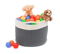 DuneDesign Cesta de Algodón Ø34x25-20L Cesto de Ropa - Canasta para Juguetes Plantas Decoración