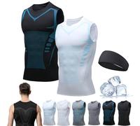 Duneva Vital Vest, Vital Vest Chaleco adelgazante, Vitalvest, Body Shaper Hombre Ionic Shaping Camiseta sin mangas, Mix-2, XL
