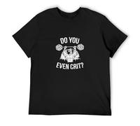 Dungeon and Dra-Gons Do You Even Crit DND Board Game Men's Cotton T-Shirt Black Shirt Top tee 3XL