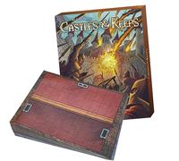 Dungeon Craft Castles & Keeps Terrain Set para DND y RPG - Más de 1000 Azulejos de borrado en seco/húmedo de Doble Cara - Piezas modulares de Mapa de Castillo para Juegos de Mesa y mapas de Batalla