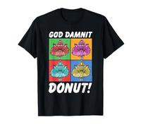 Dungeon Crawler Carl God Damnit Donut Cat Pop Art Book Camiseta