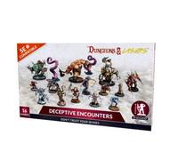 Dungeon & lasers: deceptive encounters - 16 miniaturas con bases escé