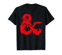 Dungeons & Dragons Ampersand Only Logo Camiseta, Hombre, Negro, L