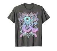 Dungeons & Dragons Ampersand Pastel Logo Camiseta, Hombre, Asfalto, M
