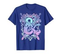 Dungeons & Dragons Ampersand Pastel Logo Camiseta, Hombre, Azul Real, S
