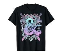 Dungeons & Dragons Ampersand Pastel Logo Camiseta, Hombre, Negro, 6XL