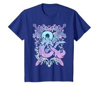 Dungeons & Dragons Ampersand Pastel Logo Camiseta, Niños, Azul Real, 8 años