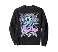 Dungeons & Dragons Ampersand Pastel Logo Sudadera, Unisex para Adultos, Negro, XXL