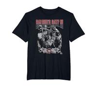 Dungeons & Dragons Baldur's Gate Distressed Floral Frame Camiseta, Hombre Tallas Grandes, Negro, 4X Alto