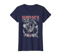 Dungeons & Dragons Baldur's Gate Distressed Floral Frame Camiseta, Mujer, Azul Marino, XXL