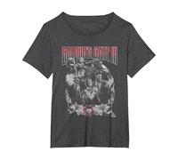 Dungeons & Dragons Baldur's Gate Distressed Floral Frame Camiseta, Mujer Tallas Grandes, Jaspeado Oscuro, 4XL Grande
