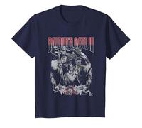 Dungeons & Dragons Baldur's Gate Distressed Floral Frame Camiseta, Niños, Azul Marino, 4 años