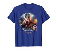 Dungeons & Dragons Darling Astarion Ancunín Vintage Portrait Camiseta, Hombre, Azul Real, S