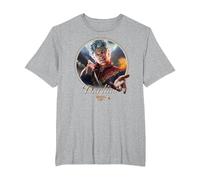 Dungeons & Dragons Darling Astarion Ancunín Vintage Portrait Camiseta, Hombre Tallas Grandes, Gris Jaspeado, 2X Alto