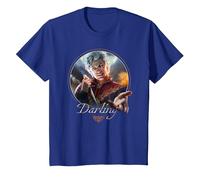 Dungeons & Dragons Darling Astarion Ancunín Vintage Portrait Camiseta, Niños, Azul Real, 4 años