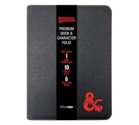 Dungeons & Dragons E-18585 - Portafolio prémium con cremallera para libros y personajes, color negro y gris