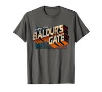 Dungeons & Dragons Greetings from Baldur's Gate Camiseta, Hombre, Asfalto, 4XL