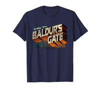 Dungeons & Dragons Greetings from Baldur's Gate Camiseta, Hombre, Azul Marino, 4XL