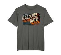 Dungeons & Dragons Greetings from Baldur's Gate Camiseta, Hombre Tallas Grandes, Asfalto, 4X Alto