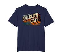 Dungeons & Dragons Greetings from Baldur's Gate Camiseta, Hombre Tallas Grandes, Azul Marino, 4X Alto