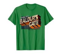 Dungeons & Dragons Greetings from Baldur's Gate Camiseta, Hombre, Verde Kelly, 3XL