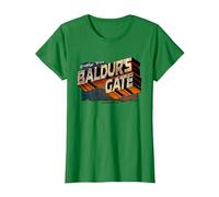 Dungeons & Dragons Greetings from Baldur's Gate Camiseta, Mujer, Verde Kelly, M
