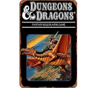 Dungeons & Dragons Master - Póster retro de metal, letrero vintage de estaño para cafetería, bar, decoración de pared del hogar, 12 x 8 pulgadas