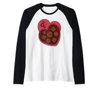 Dungeons & Dragons Valentine's Day Chocolate Dice Love Box Camiseta Manga Raglan