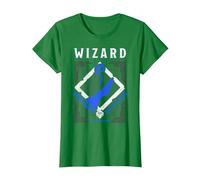Dungeons & Dragons Wizard Intelligence & Wisdom Camiseta, Mujer, Verde Kelly, S